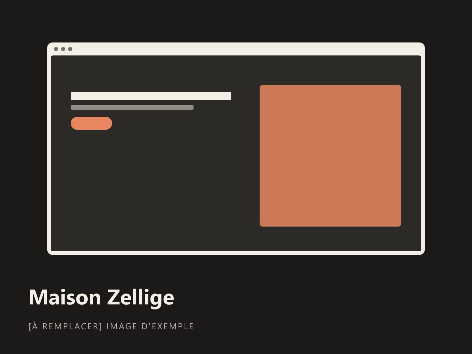 Product page of the Maison Zellige online store on a dark background