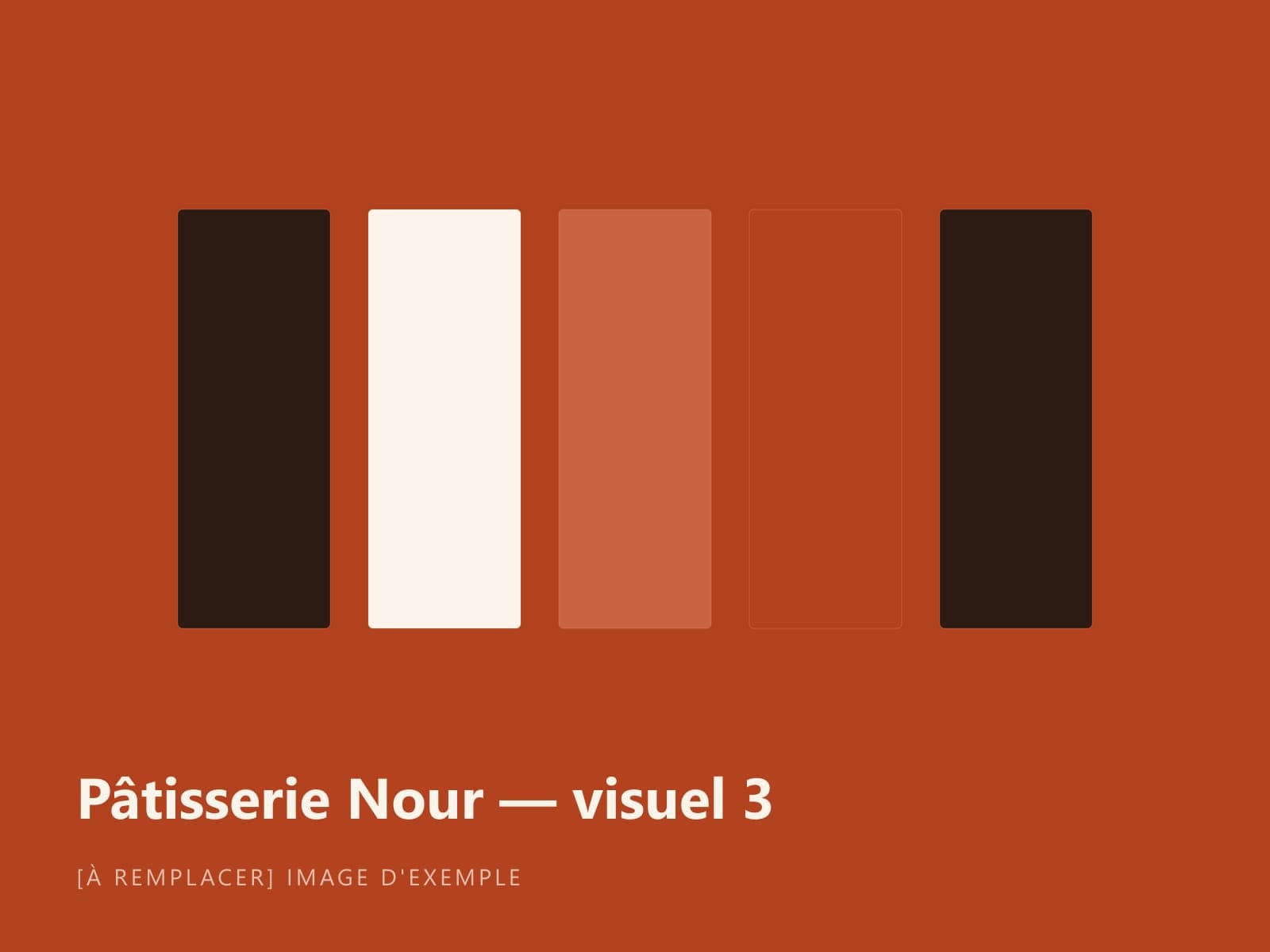 Post templates in Pâtisserie Nour's colours