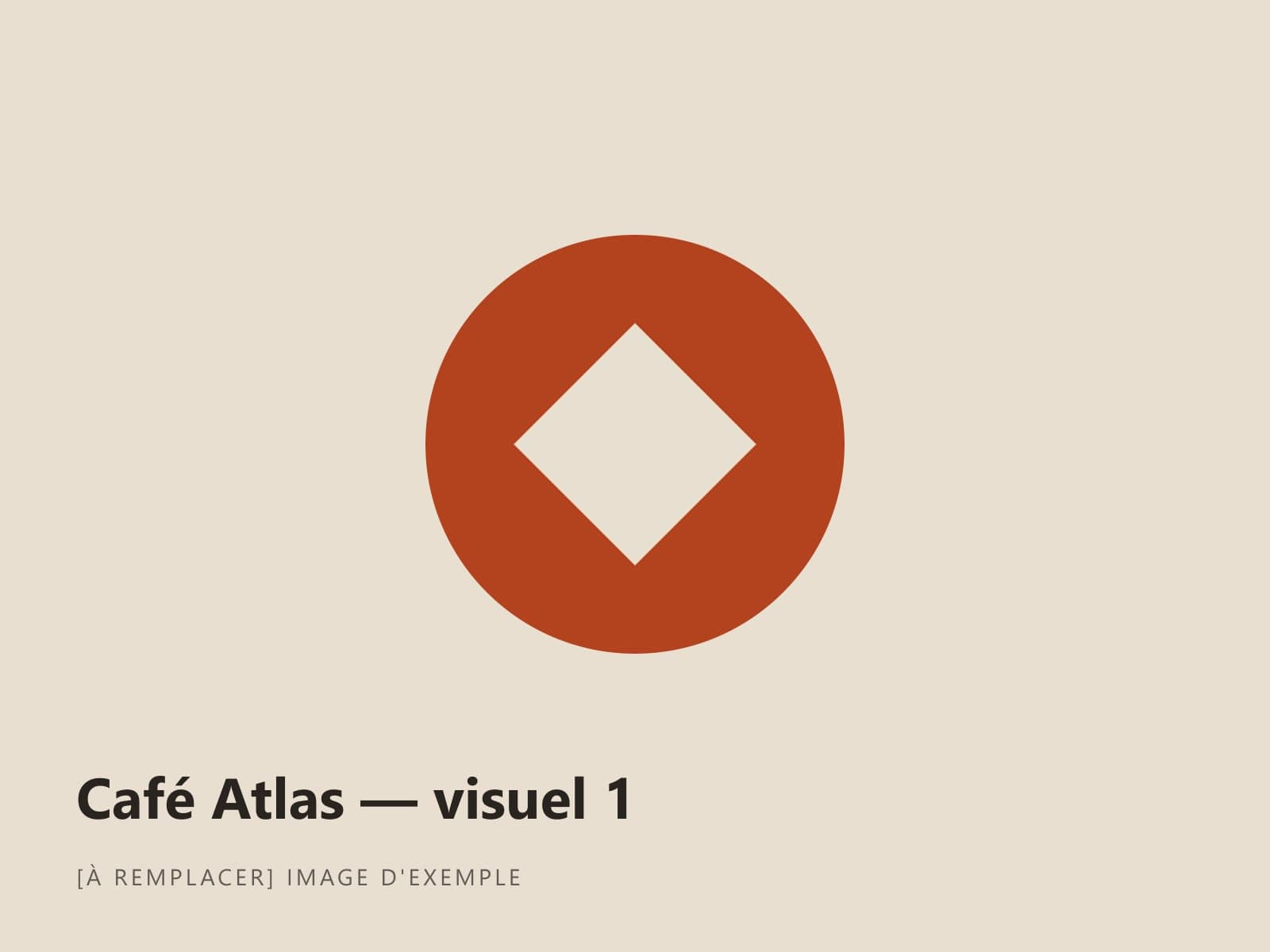 Café Atlas logo variations in colour and single colour